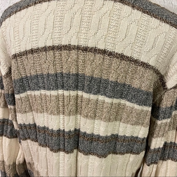 Haggar Women’s Striped Cable Knitted Sweater - Picture 5 of 6